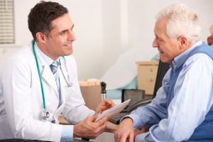 Doctor consulting with a disability patient